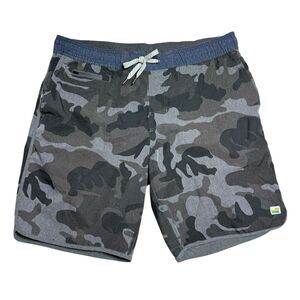 Vuori Mens Banks Shorts Size L? Gray Camo Camouflage 8" Activewear Athleisure